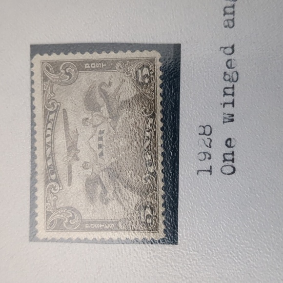 Vintage Aerial Stamp Collection Display Sheet - Picture 2 of 5